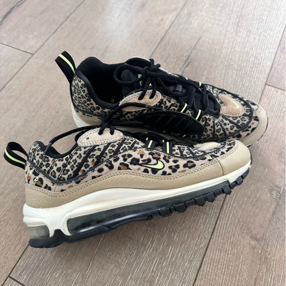 Nike Air Max 98 Premium Leopard Animal Print Women's Size 6.5